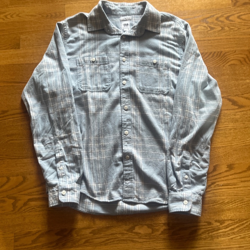 Gal Light Blue Plaid Shirt flannel